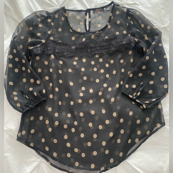 Sheer Polkadot Blouse - Picture 1 of 4